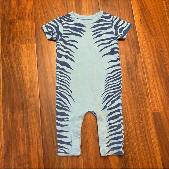 Disney Parks Pandora World of Avatar Animal Kingdom blue short sleeve jumpsuit - Picture 1 of 4